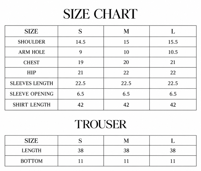 Whisper Size Chart