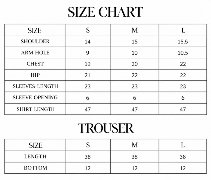 Avira Size Chart