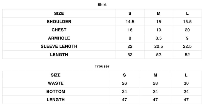 Leya Size Chart