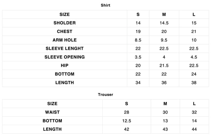 Mariska Size Chart